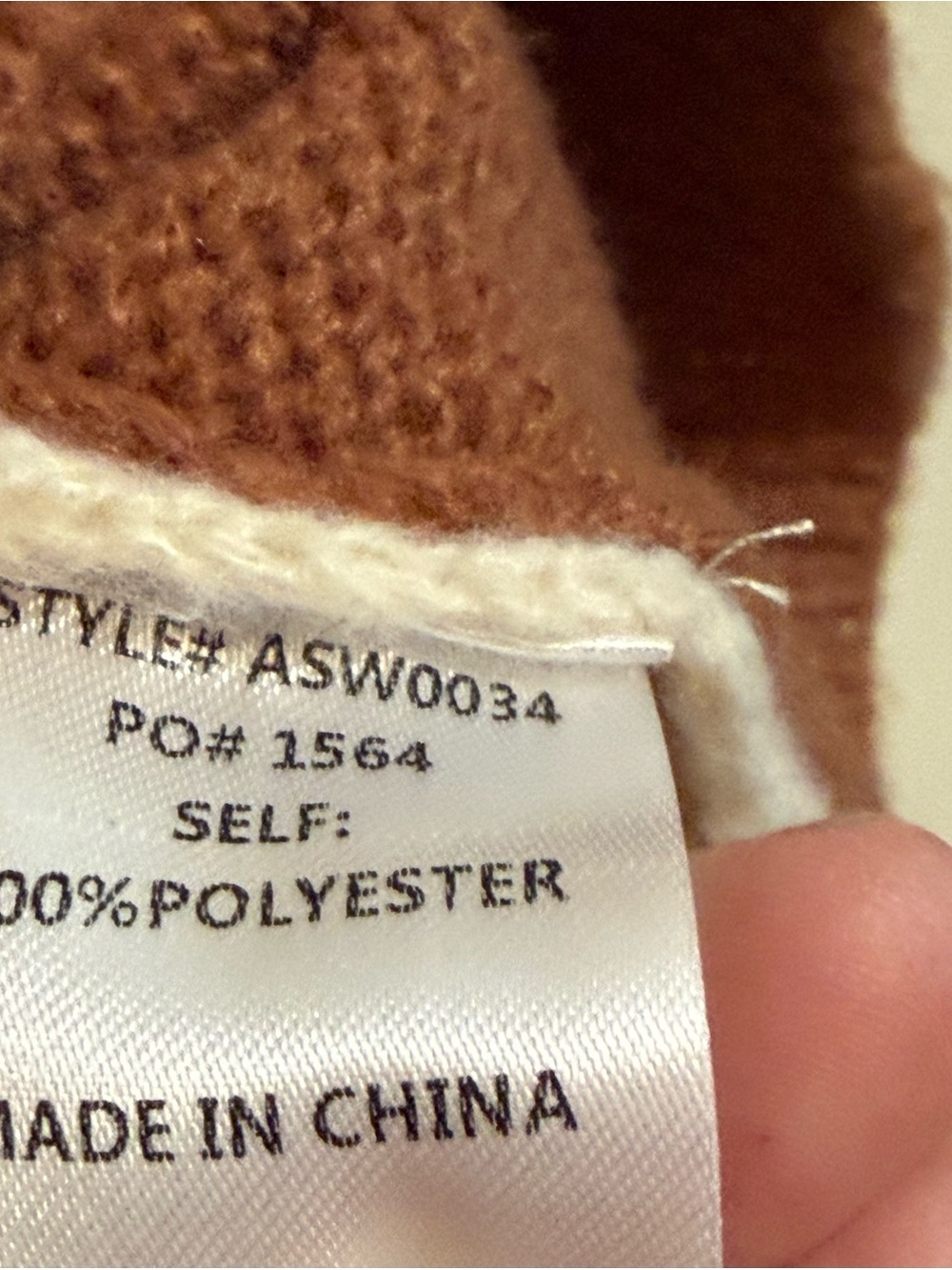 Annie Wear Color-block Crewneck Sweater - Rust, Cream & Black L - Picture 3 of 9